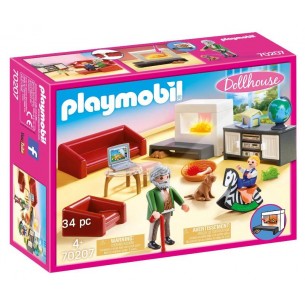 Soggiorno con Camino di Playmobil