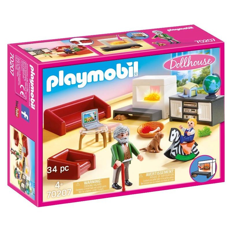Soggiorno con Camino di Playmobil
