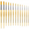 Pennello Tondo 18 Scuola Junior Color Oro. Fibre Sintetiche di Da Vinci Kunstlerpinselfabrik Defet Gmbh