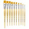 Pennello Piatto 4 Scuola Junior Color Oro. Fibre Sintetiche di Da Vinci Kunstlerpinselfabrik Defet Gmbh
