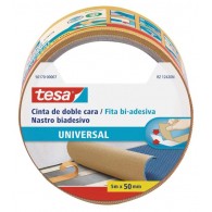 Rotolo Biadesivo Universale Misura 5mx50mm - Confezione da 6 Pezzi di Tesa-Comet