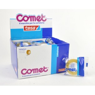 Nastro Adesivo Comet Misure 33m X 19mm - Espositore da 24 Pezzi di Tesa-Comet