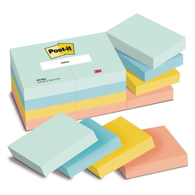 Post-It Beachside 38x51 Colorati Conf da 12 di 3m