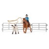 Cavallo da Rodeo con Cowgirl e Vitello (Farm World) di Schleich Farm World