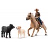 Equitazione Americana con Labrador e Vitello (Farm World) di Schleich Farm World