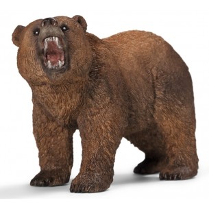 Maschio di Orso Grizzly (Wild Life - Price Grey) di Schleich Wild Life