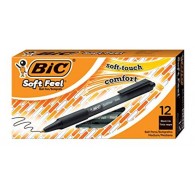 Penna a Sfera a Scatto Soft Feel Colore Nero con Grip di Bic
