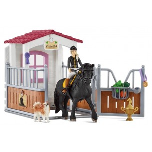 Box per Cavalli con Tori e il Suo Cavallo Principessa (Horse Club) di Schleich Horse Club