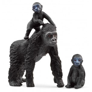 Famiglia di Gorilla della Pianura (Wild Life) di Schleich Wild Life
