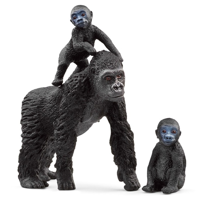 Famiglia di Gorilla della Pianura (Wild Life) di Schleich Wild Life