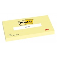 Post-It 76x102 Giallo 657 - Blocchetti Post-It Giallo Canary 76x102 Mm 100ff Conf da 12 Pz di 3m