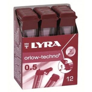Tubo 12 Mine Orlow-Techno 0,5 Mm Hb - Confezione da 12 Pezzi di Fila