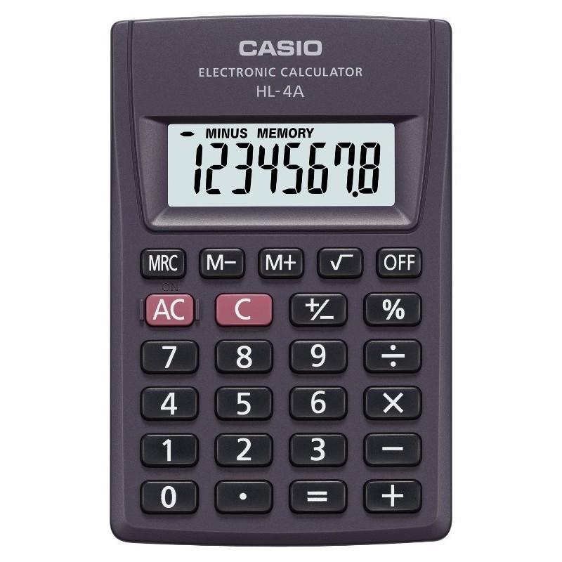 Calcolatrice Semplice 8 Cifre Formato Mini di Casio