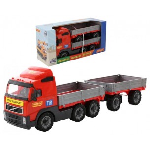 Camion Volvo con Rimorchio Doppio (Box) - Mm.535x205x260 di Polesie