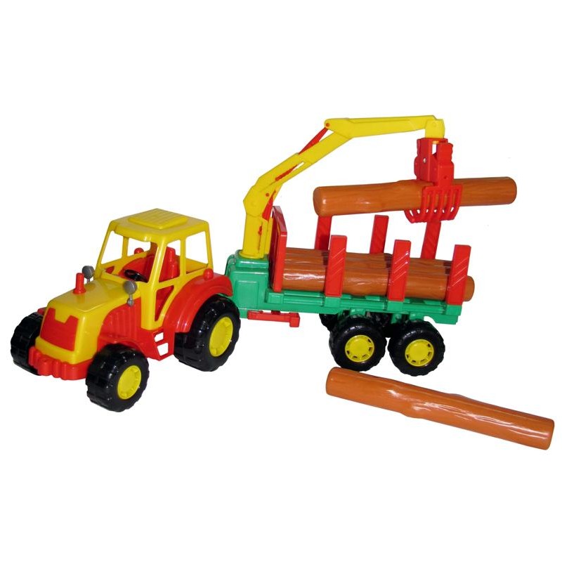 Master Tractor With Timber Trailer - Mm.466x134x200 di Polesie