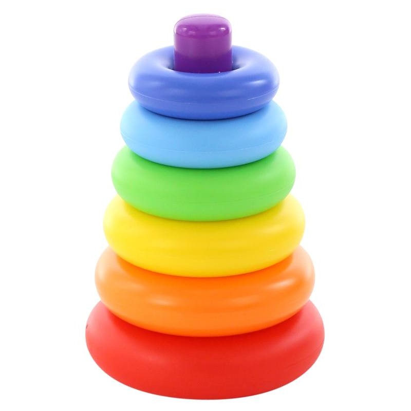 Stacking Ring Pyramid, 7 Pcs - Mm.135x135x207 di Polesie