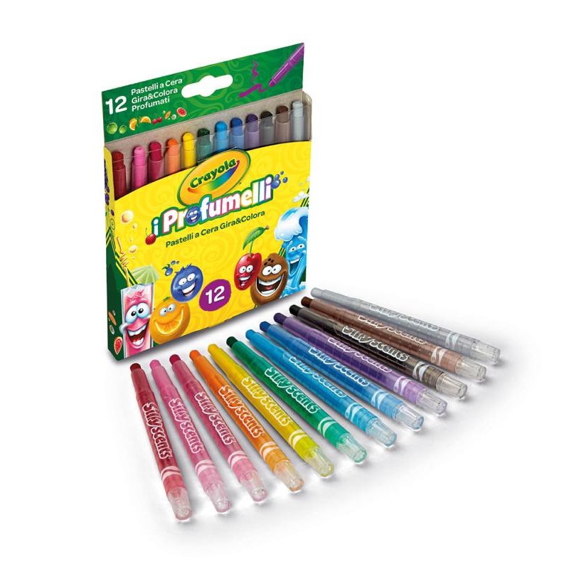I Profumelli - 12 Pastelli a Cera Gira & Colora Profumati (Gen) di Crayola