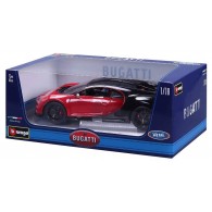 1/18 Bugatti Chiron Sport Black/Red di Bburago