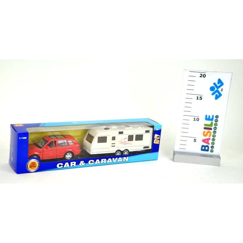 Auto con Roulotte Diecast di Distributori Giocattoli