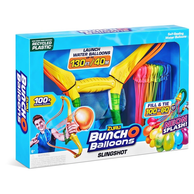 3 Neon Bunch O Balloons con Fionda (Plastica Riciclata) di Zuru Bunch O Ballons