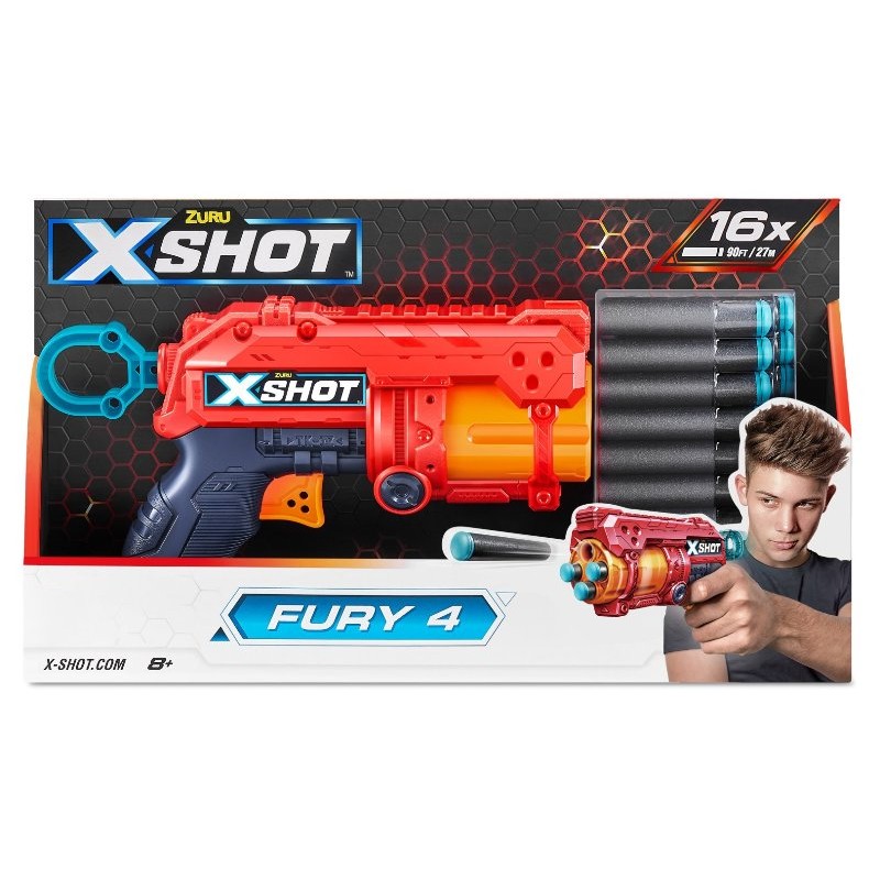 X-Shot Fury 4 (16darts)Open Box,Bulk di Zuru X-Shot
