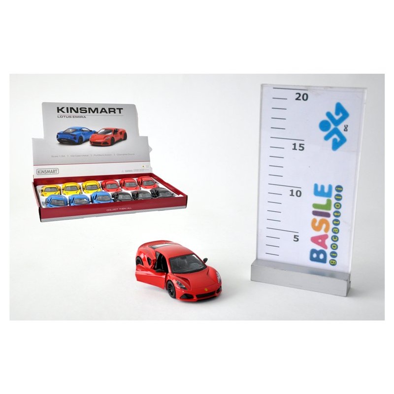 Display 12 Lotus Emira 1:28 Retrocarica di Distributori Giocattoli