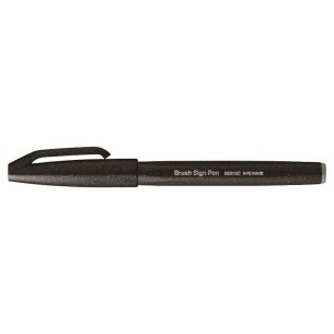 Sign Pen Brush Pentel Nero di Pentel Ital. Spa