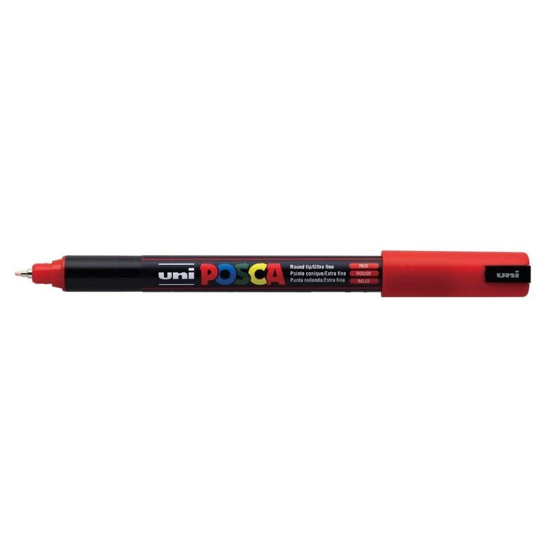 Poscapen Rosso Pennarello Uniposca Marker Ultra Fine 0,7 Mm di Osama