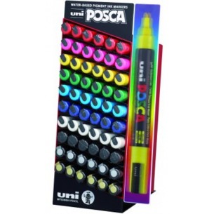 Espositore 60 Uniposca Punta Media Colori Assortiti di Osama