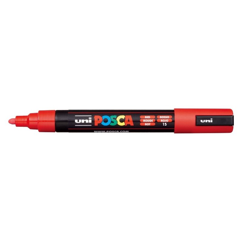 Posca Medio Rosso Pennarello Uniposca Marker Medio 2,5 Mm di Osama