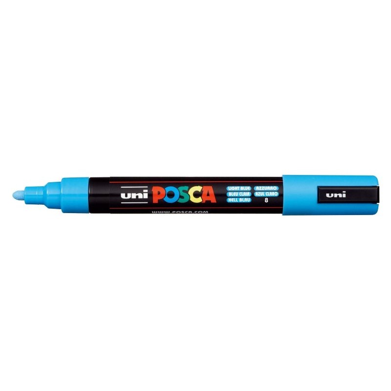 Posca Medio Azzurro Pennarello Uniposca Marker Medio 2,5 Mm di Osama