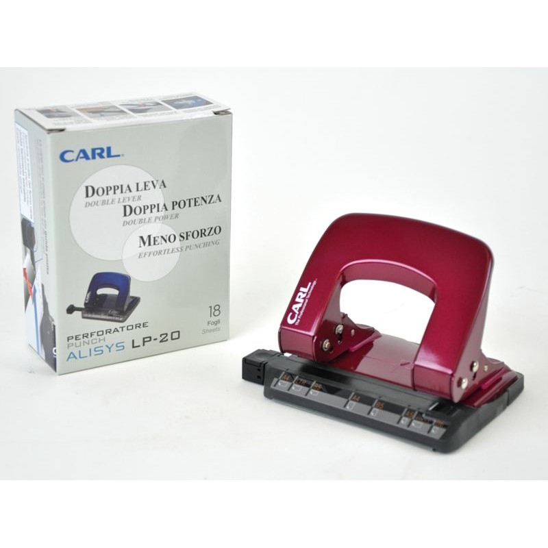 Perforatore da Tavolo Carl a Doppia Leva con Serbatoio - Perfora Fino a 18 Fogli di Balma Capoduri & C. S.P.A.
