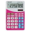 Calcolatrice Tascabile Sharp Elm332bpk 10 Cifre, Doppia Alimentazione, Display Inclinato, Blister, Rosa