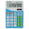 Calcolatrice da Banco Sharp Elm332bbl 10 Cifre, Doppia Alimentazione, Display Inclinato, Blister, Blu