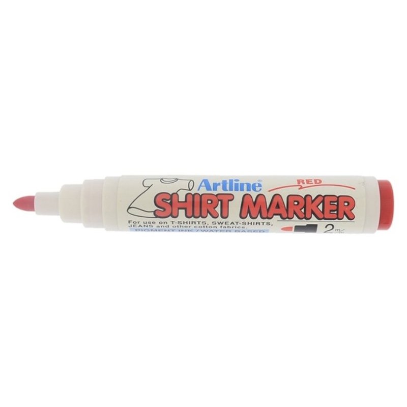 T-Shirt Marker Tessuto Rosso di Osama