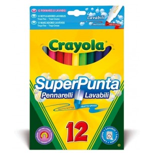 12 Pennarelli Superpunta Lavabili di Crayola