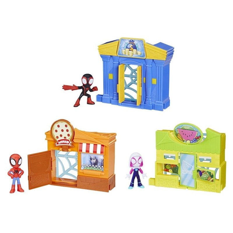 Spidey Mini Playset City Blocks Ast di Hasbro Spidey And His Amazing Friends