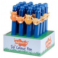 Penna Multicolore (6 Colori) Bue Scozzese di Puckator Srl