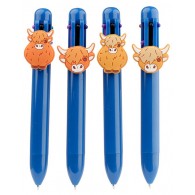 Penna Multicolore (6 Colori) Bue Scozzese di Puckator Srl
