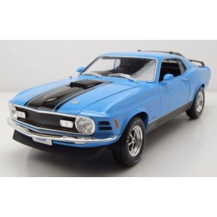 1/18 1970 Ford Mustang Mach 1 Blue di Maisto