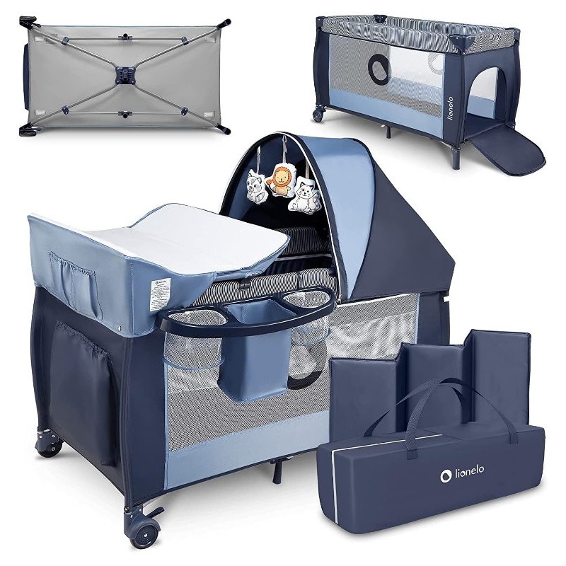 Baby Crib Sven (Lo-Sven-Plus-Blue-Navy) di Lionelo Lettini