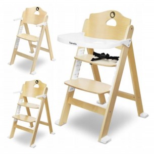Feeding Chair Floris (Lo-Floris-White-Natural) di Lionelo Seggioloni