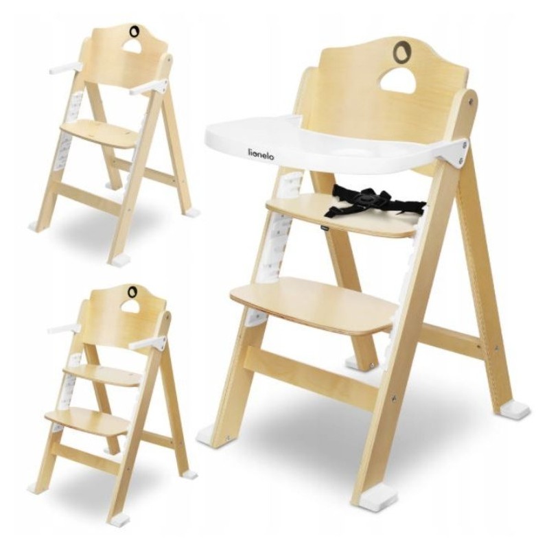 Feeding Chair Floris (Lo-Floris-White-Natural) di Lionelo Seggioloni