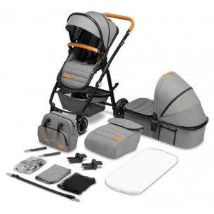 Multifunctional Stroller Amber (Lo-Amber-2in1-Grey-Stone) di Lionelo Passeggini