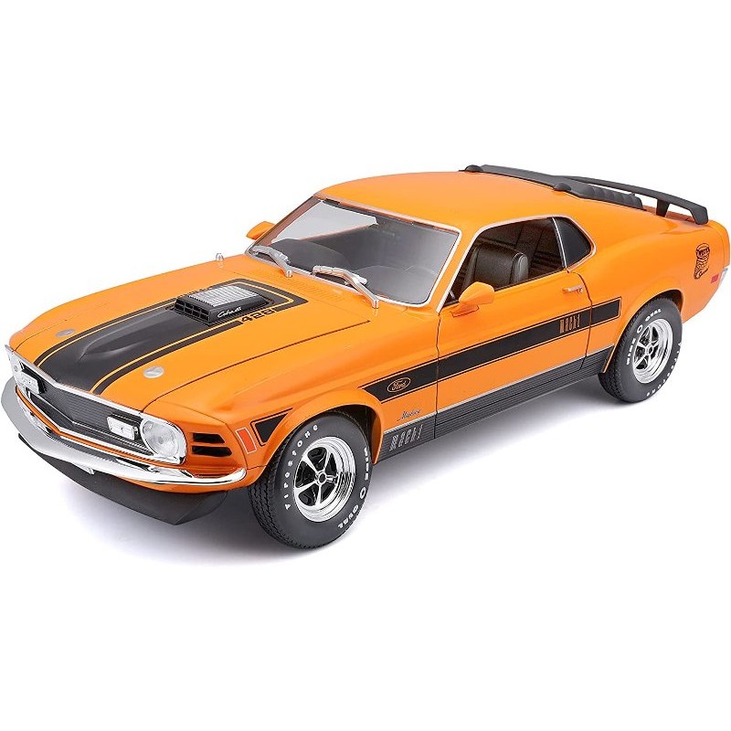 1/18 1970 Ford Mustang Mach 1 Orange di Maisto