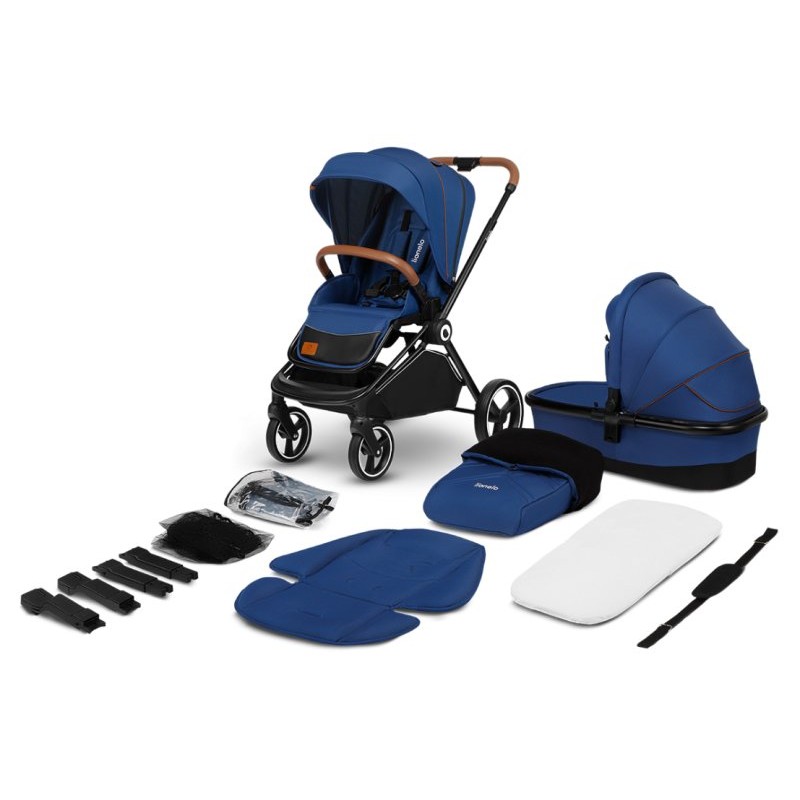Image of Multifunctional Stroller Mika (Lo-Mika-2-In-1-Blue-Navy) di Lionelo Passeggini - Prima Infanzia Pesante e Leggera - non Giochi