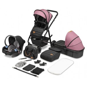 Multifunctional Stroller Amber (Lo-Amber 3in1 Pink Rose) di Lionelo Passeggini