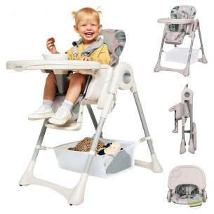 Feeding Chair Zanna (Lo-Zanna-Pink-Bubblegum) di Lionelo Seggioloni