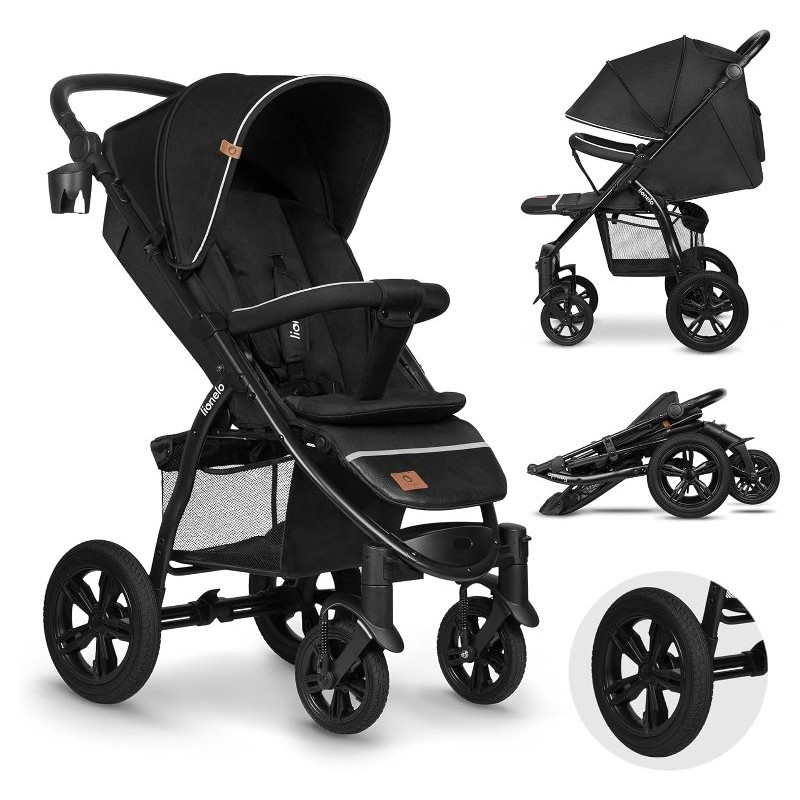 Stroller Annet (Lo-Annet-Tour-Black-Carbon) di Lionelo Passeggini