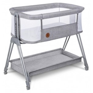 Bedside Crib Luna (Lo-Luna-Grey-Concrete) di Lionelo Lettini